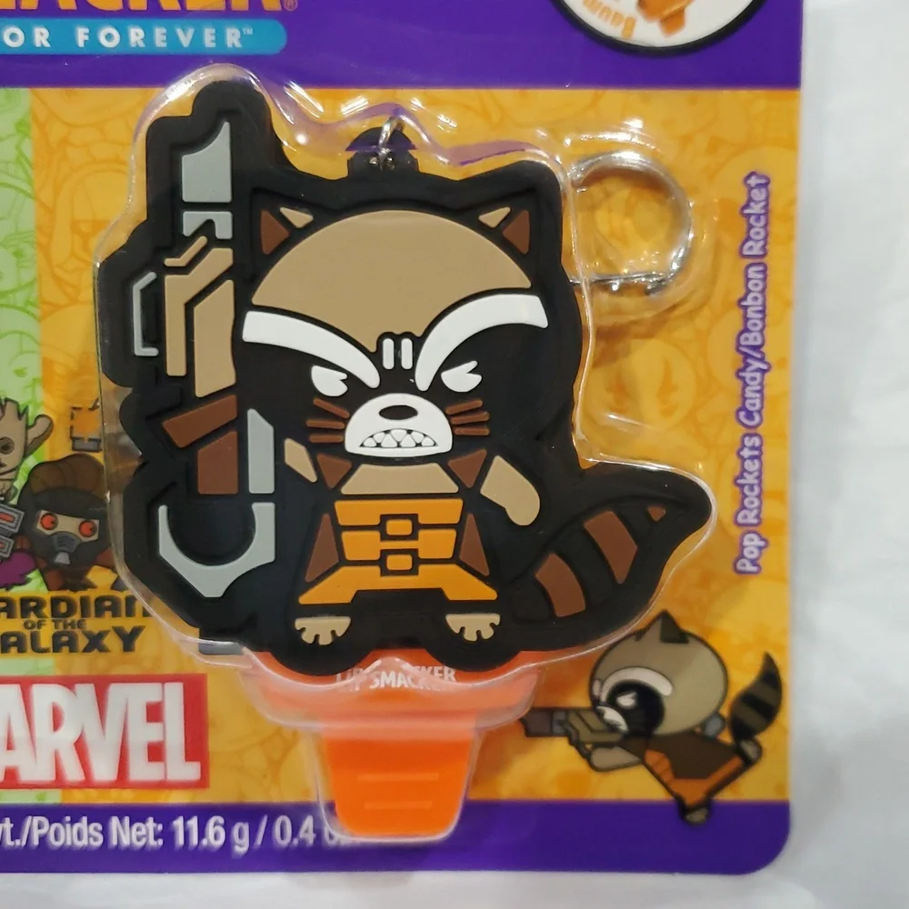 Marvel Guardians of the galaxy 2pack‎ lip smacker lip balm key chain holder new